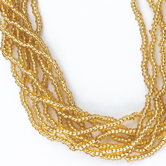 14K Di Murano multistrand gold beaded necklace Murano glass Made in Italy - Picture 4 of 16